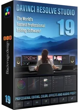 Иконка Blackmagic Design DaVinci Resolve Studio 19.0.0 Build 69 (2024) РС