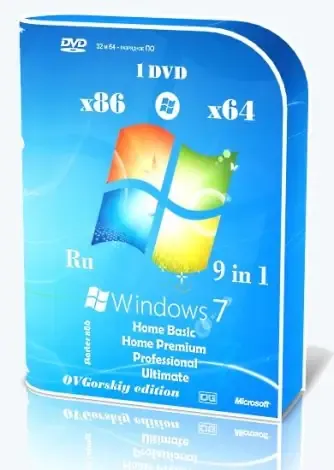 Иконка Microsoft® Windows® 7 SP1 x86 x64 Ru 9 in 1 Update 02.2024 by OVGorskiy 1DVD