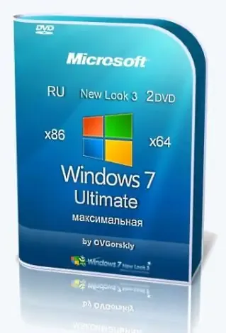 Иконка Microsoft Windows 7 Ultimate Ru x86 x64 SP1 NL3 by OVGorskiy 03.2022 2DVD